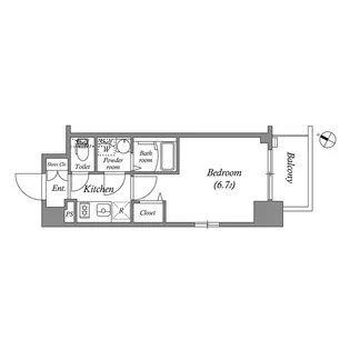 エスリード中之島ザ・コア【4階】の間取り