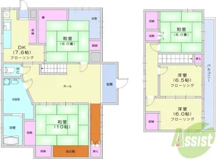 宮城県亘理郡亘理町荒浜字鳥の海【一戸建】の間取り