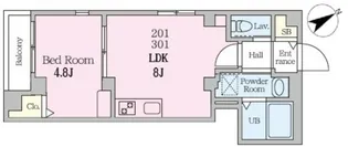 東京都新宿区四谷三栄町【マンション】の間取り