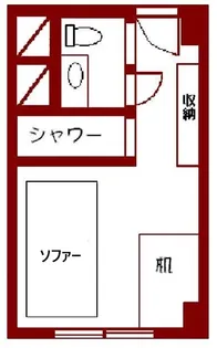 赤坂レジデンシャルホテル【5階】の間取り
