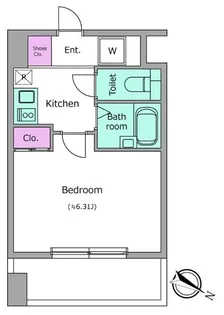 レジディア三越前【5階】の間取り