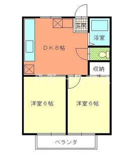 サンハイム土橋【1階】の間取り