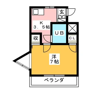 山富第3マンション【3階】の間取り