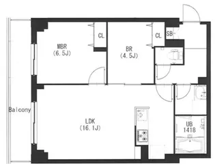 エスティメゾン都立大学【1階】の間取り