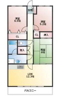 ベルス出水【6階】の間取り