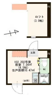 ハーモニーテラス 浮間II【2階】の間取り