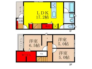 大阪府池田市室町【一戸建】の間取り