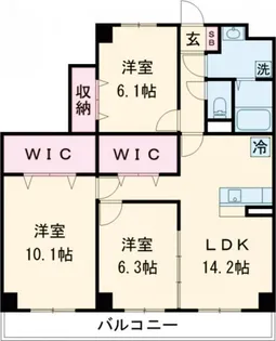プラスペリティ【3階】の間取り