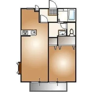 ハイランドハイツC棟【1階】の間取り
