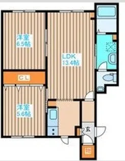 クレッセントK【2階】の間取り