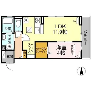 アンベリール【1階】の間取り