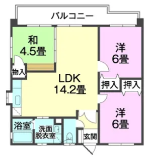 アメニティK(J)【4階】の間取り