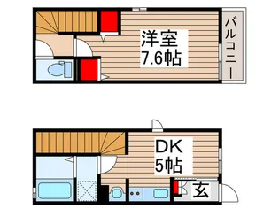 ラ・メール・ソレイユ【1階】の間取り
