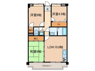 ジュネスコ-トA【3階】の間取り