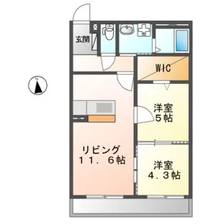 岐阜県可児市東帷子【マンション】の間取り