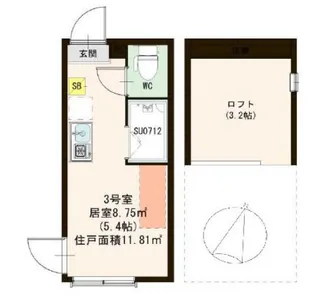 ハーモニーテラス中十条IV【2階】の間取り