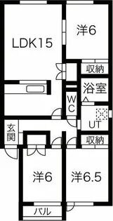 HS西野コート【3階】の間取り