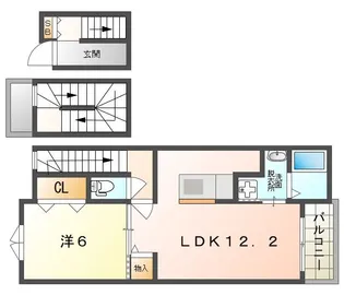 ジェルメ・メゾン【3階】の間取り