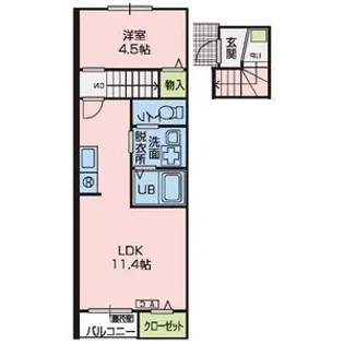 ペシュールII【2階】の間取り