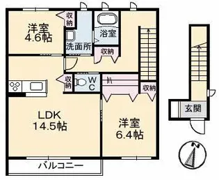 グランマスト茶屋町 E棟【2階】の間取り
