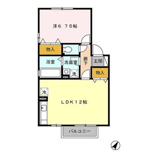 グランドゥールIV D【1階】の間取り