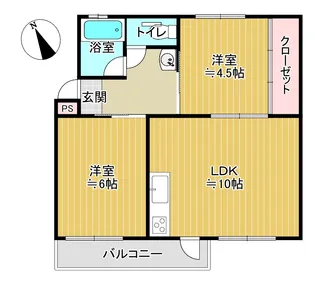 和泉府中ファミリーマンション 二号棟【2階】の間取り
