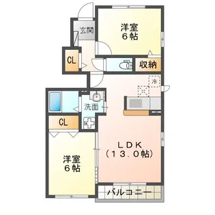 プラザサンライズ C棟【1階】の間取り