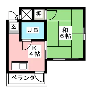 コーポオオゾネ【4階】の間取り