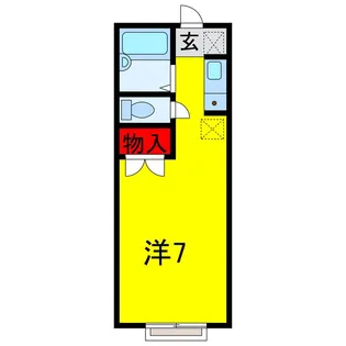 クローバーハイツB【1階】の間取り