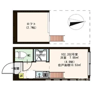 ハーモニーテラス下高井戸【1階】の間取り