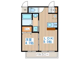 プランドール・アントレ【1階】の間取り