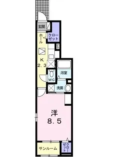 プロムナード ナギ【1階】の間取り