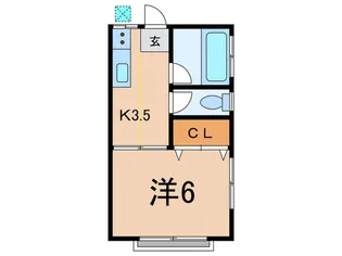 ハイツとおやま【2階】の間取り