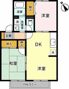 アムール米原B【2階】の間取り