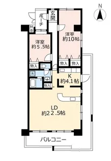 URキャナルタウンウェスト【12階】の間取り