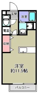 パークサイド・マ・メゾン【1階】の間取り