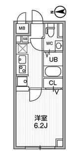 ウェルスクエアイズム中延【2階】の間取り
