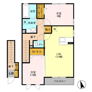 ガーデンハイツ【2階】の間取り