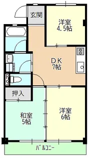 ハイツニューキャッスル【4階】の間取り