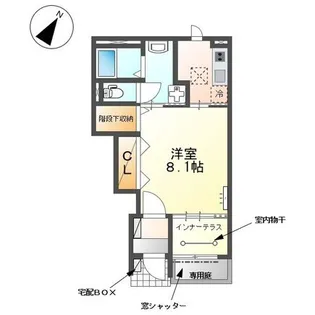 ラ・クレアージュ【1階】の間取り