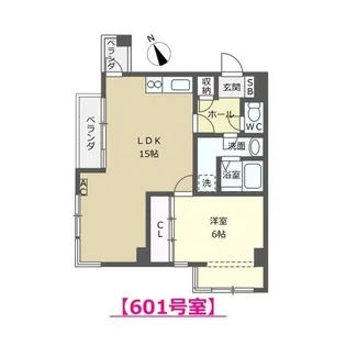 リブ・スイート駅西【6階】の間取り