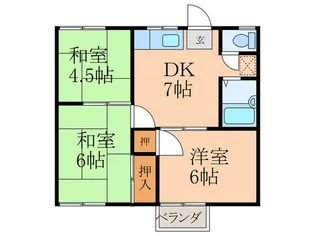 ハイツK・M【2階】の間取り