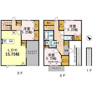 La・Mela(ラ・メーラ)【2階】の間取り