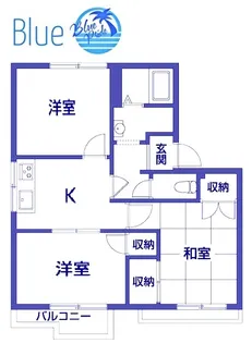 レオハイツB【2階】の間取り