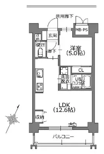 クラシオン小笹山手5番館【5階】の間取り