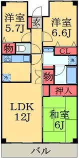 フェリス蘇我【2階】の間取り