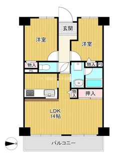 新森公園レックスマンション【7階】の間取り
