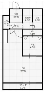 グリーンハイツ長堂【3階】の間取り