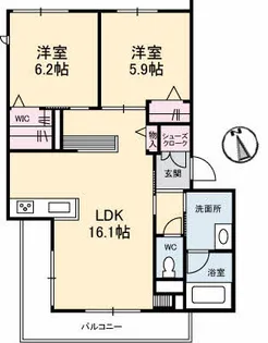 Little Wing【2階】の間取り