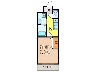 ベルダ-ジ21【9階】の間取り